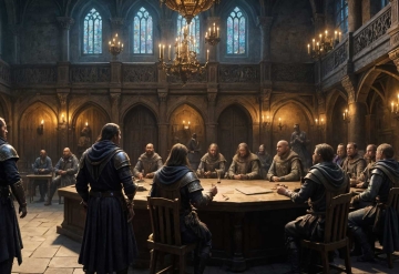 Medieval Fantasy Council meeting
